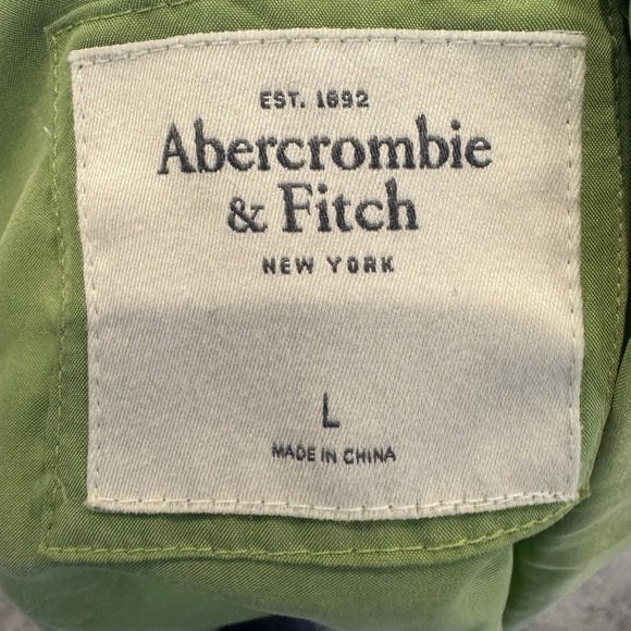 Abercrombie And Fitch Oversized Button Up Blouse Large Green Nwt Msrp 60.00 - Picture 4 of 4